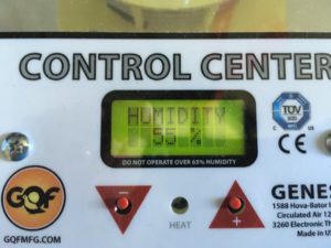 control center humidity indicator