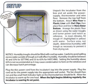 set-up instructions