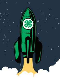 Rocket with 4-H clover logo