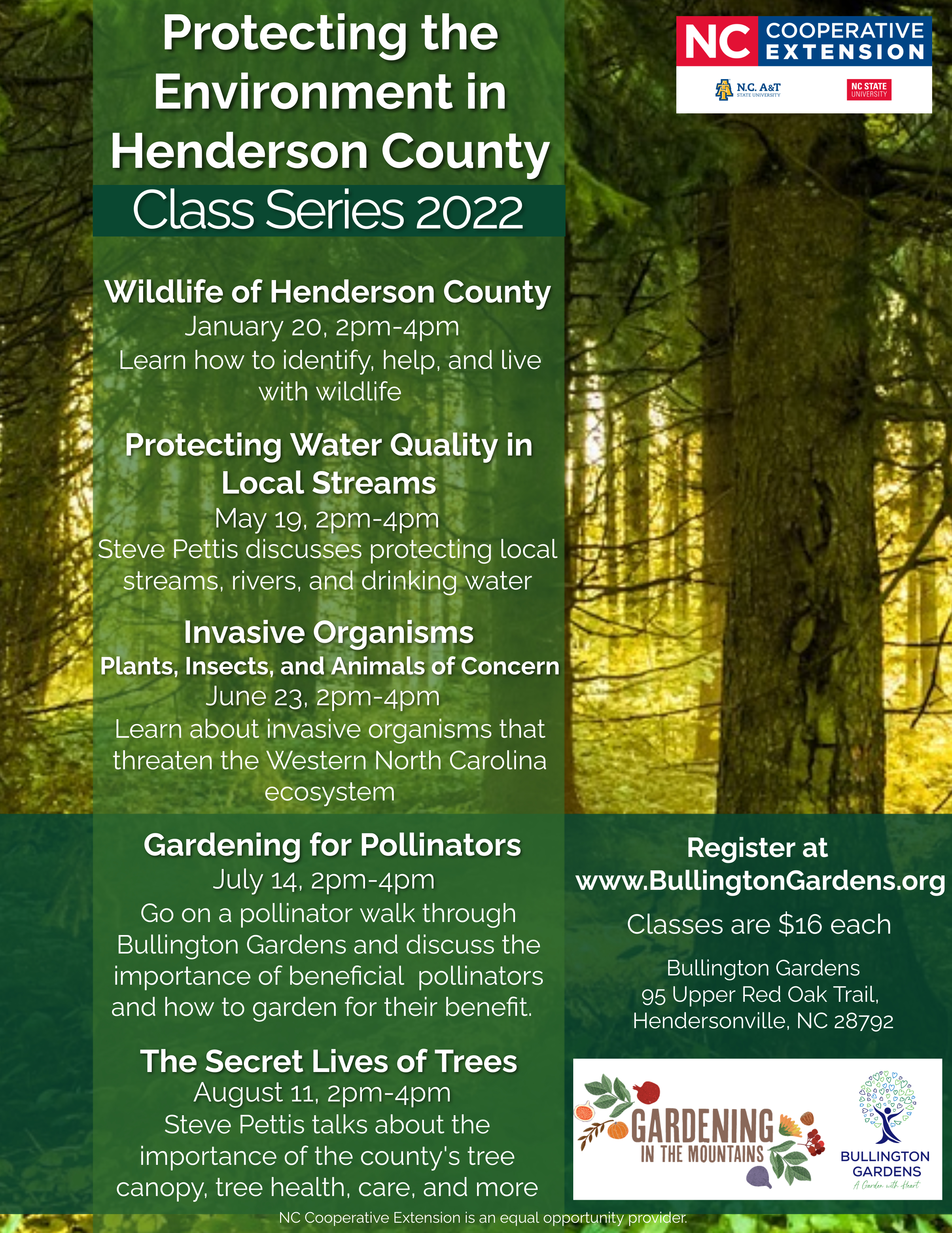 Protecting the Environment in Henderson County series flyer