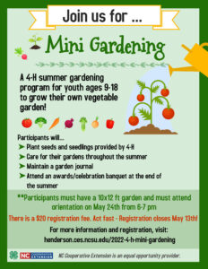 Cover photo for Sign Up for 4-H Mini Gardening!