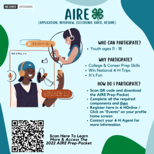 Cover photo for 4-H AIRE (Application, Interview, Resume, Electric Video)