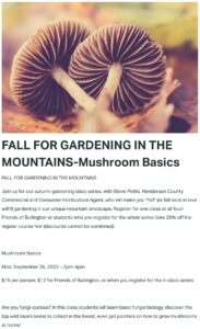 fall garden classes