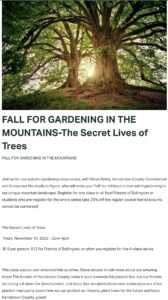 FALL GARDENING CLASS