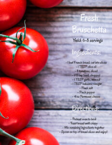 Fresh Bruschetta Recipe