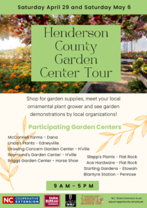 garden center tour 2023 poster