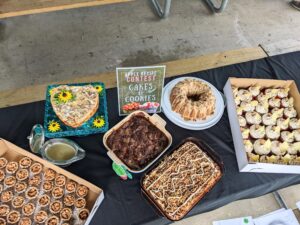 assorted apple goods on a table