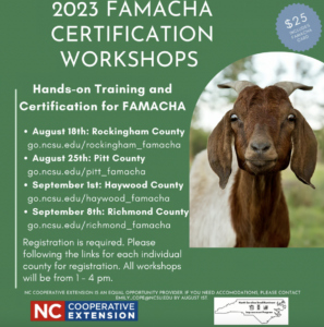 Cover photo for Hands – On FAMACHA Training and Certification
