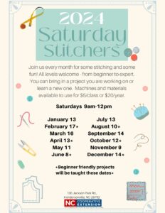 2024 Saturday Stitchers Flyer -UPDATED