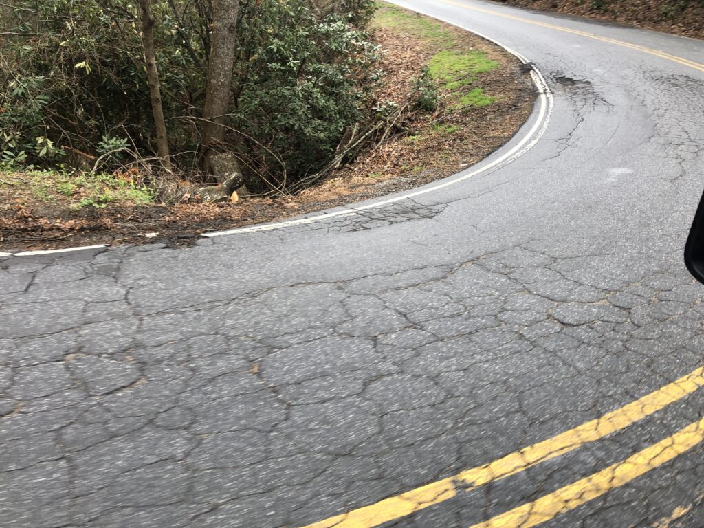 cracks in road