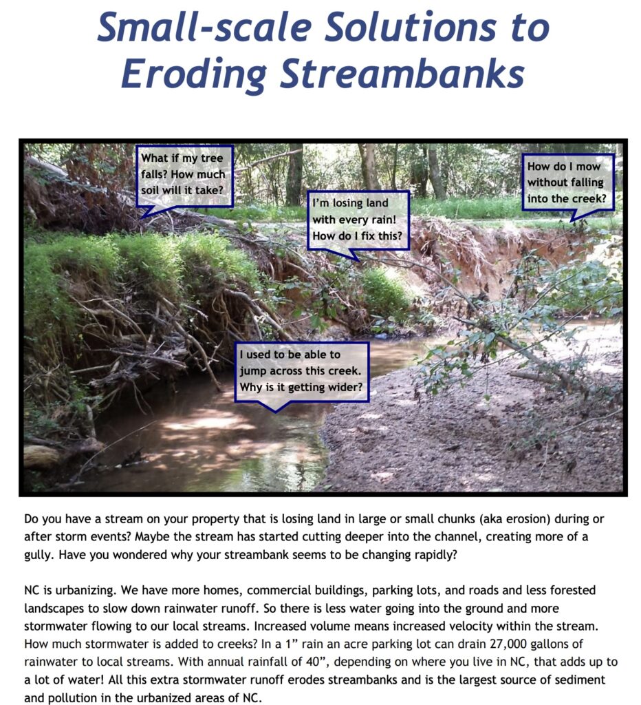 small scale solutions two eroding streambanks