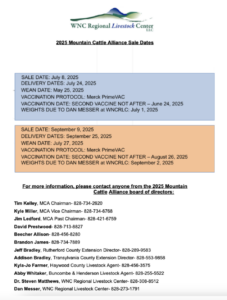 Cover photo for 2025 Mountain Cattle Alliance Sale Dates